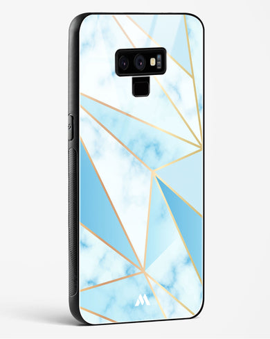 Marble Triangles Gold and Blue Glass Case Phone Cover (Samsung)