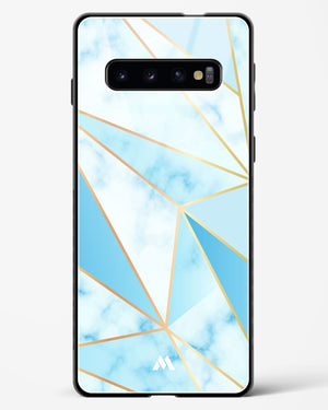 Marble Triangles Gold and Blue Glass Case Phone Cover (Samsung)