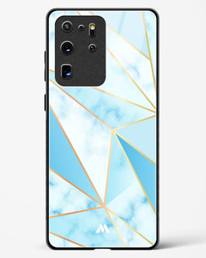 Marble Triangles Gold and Blue Glass Case Phone Cover (Samsung)