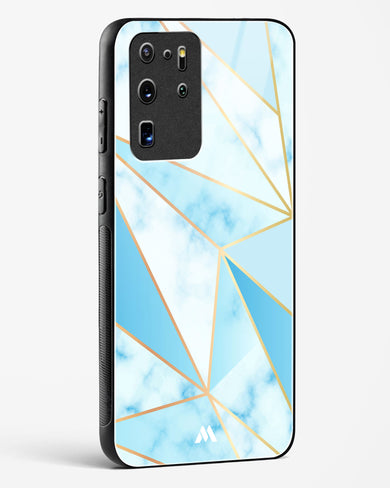 Marble Triangles Gold and Blue Glass Case Phone Cover (Samsung)