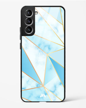 Marble Triangles Gold and Blue Glass Case Phone Cover (Samsung)