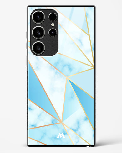 Marble Triangles Gold and Blue Glass Case Phone Cover (Samsung)