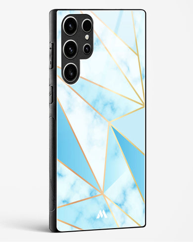 Marble Triangles Gold and Blue Glass Case Phone Cover (Samsung)