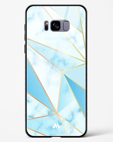 Marble Triangles Gold and Blue Glass Case Phone Cover (Samsung)