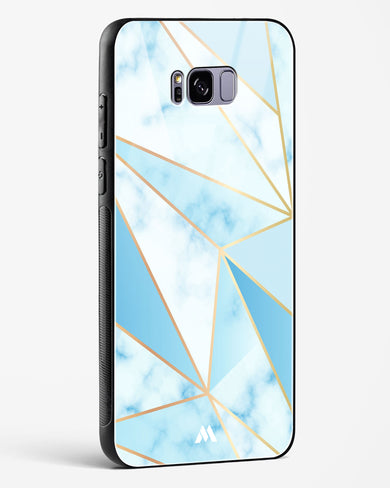 Marble Triangles Gold and Blue Glass Case Phone Cover (Samsung)