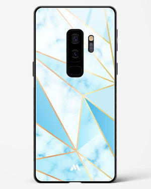 Marble Triangles Gold and Blue Glass Case Phone Cover (Samsung)