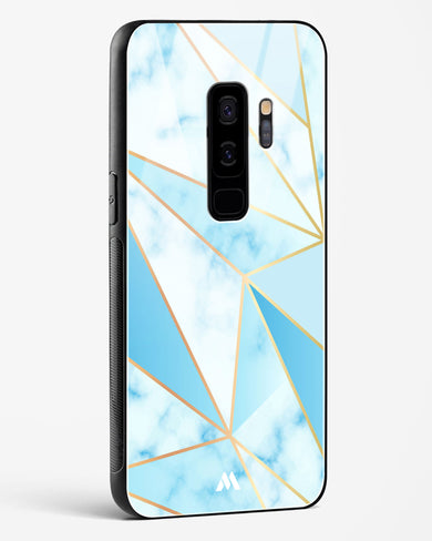 Marble Triangles Gold and Blue Glass Case Phone Cover (Samsung)