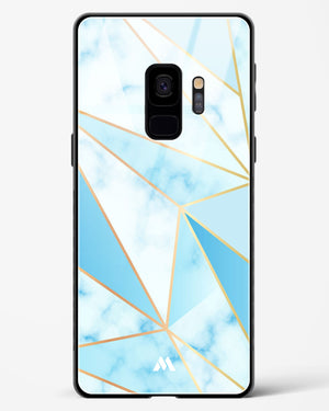 Marble Triangles Gold and Blue Glass Case Phone Cover (Samsung)