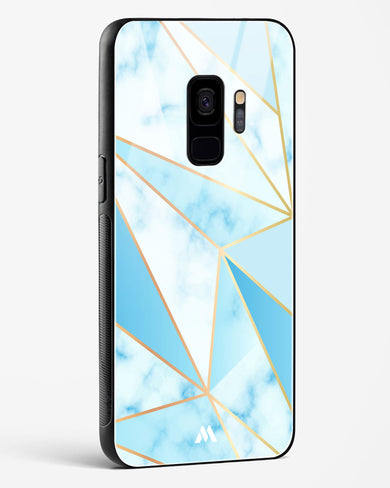 Marble Triangles Gold and Blue Glass Case Phone Cover (Samsung)