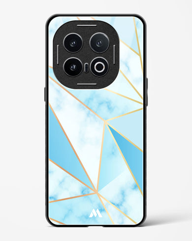 Marble Triangles Gold and Blue Glass Case Phone Cover (Vivo)
