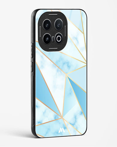 Marble Triangles Gold and Blue Glass Case Phone Cover (Vivo)