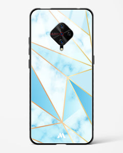 Marble Triangles Gold and Blue Glass Case Phone Cover (Vivo)