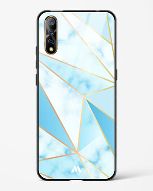 Marble Triangles Gold and Blue Glass Case Phone Cover (Vivo)
