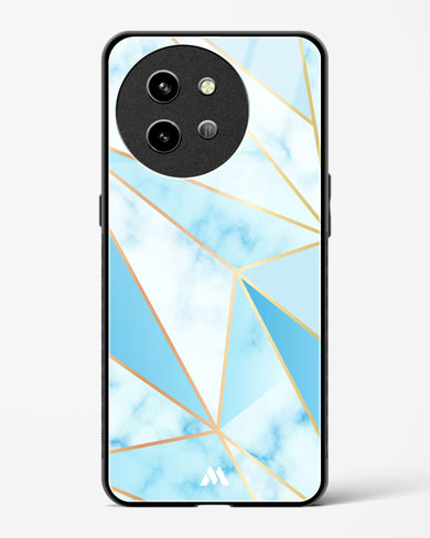 Marble Triangles Gold and Blue Glass Case Phone Cover (Vivo)