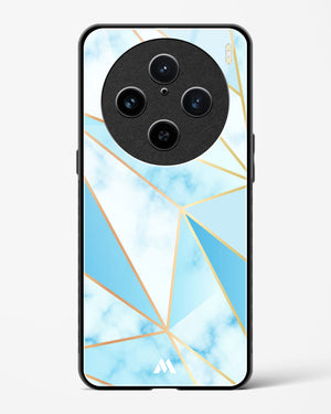 Marble Triangles Gold and Blue Glass Case Phone Cover (Vivo)