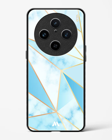 Marble Triangles Gold and Blue Glass Case Phone Cover (Vivo)