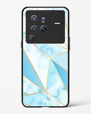 Marble Triangles Gold and Blue Glass Case Phone Cover (Vivo)