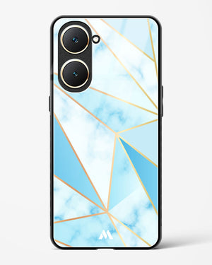 Marble Triangles Gold and Blue Glass Case Phone Cover (Vivo)