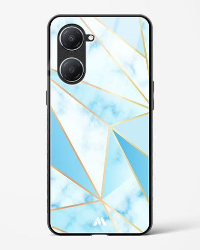 Marble Triangles Gold and Blue Glass Case Phone Cover (Vivo)