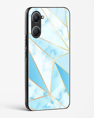 Marble Triangles Gold and Blue Glass Case Phone Cover (Vivo)