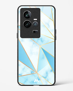 Marble Triangles Gold and Blue Glass Case Phone Cover (Vivo)