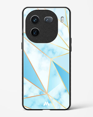 Marble Triangles Gold and Blue Glass Case Phone Cover (Vivo)