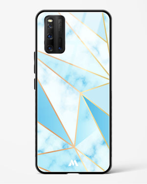 Marble Triangles Gold and Blue Glass Case Phone Cover (Vivo)