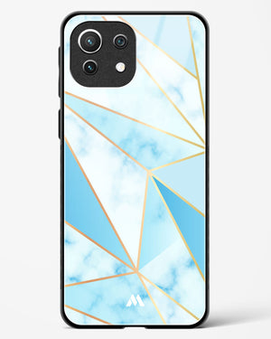 Marble Triangles Gold and Blue Glass Case Phone Cover (Xiaomi)