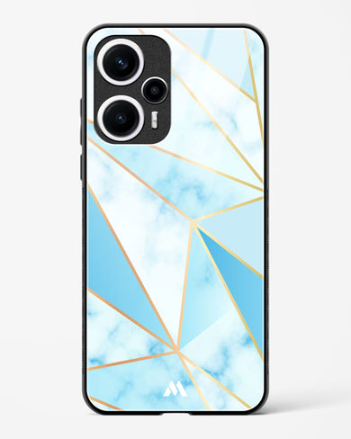 Marble Triangles Gold and Blue Glass Case Phone Cover (Xiaomi)