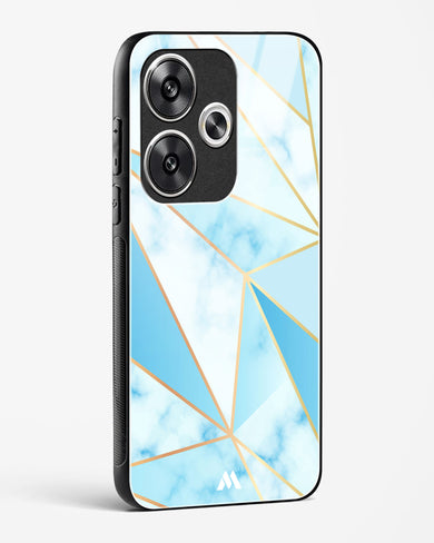 Marble Triangles Gold and Blue Glass Case Phone Cover (Xiaomi)
