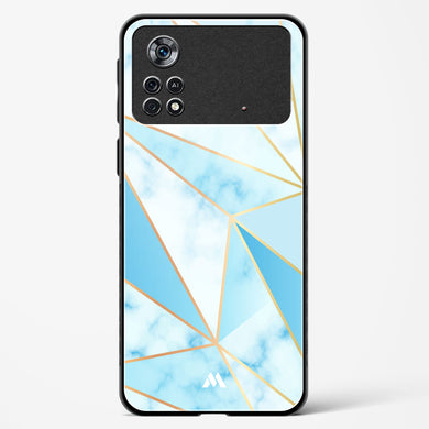 Marble Triangles Gold and Blue Glass Case Phone Cover (Xiaomi)