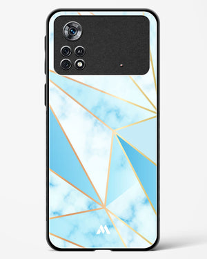 Marble Triangles Gold and Blue Glass Case Phone Cover (Xiaomi)