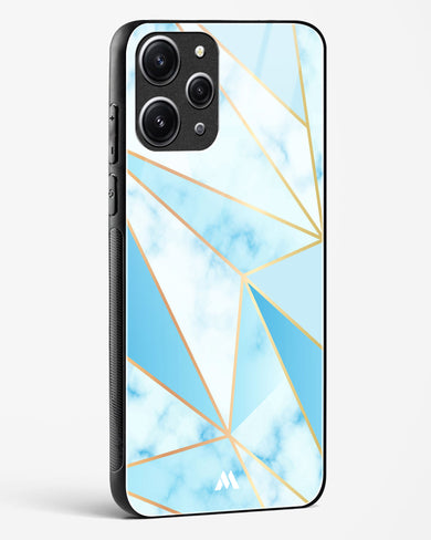 Marble Triangles Gold and Blue Glass Case Phone Cover (Xiaomi)