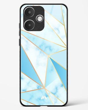Marble Triangles Gold and Blue Glass Case Phone Cover (Xiaomi)