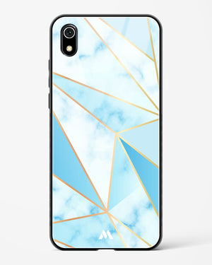 Marble Triangles Gold and Blue Glass Case Phone Cover-(Xiaomi)