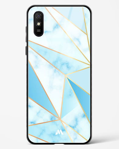 Marble Triangles Gold and Blue Glass Case Phone Cover (Xiaomi)