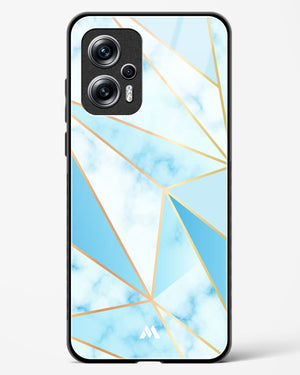 Marble Triangles Gold and Blue Glass Case Phone Cover (Xiaomi)