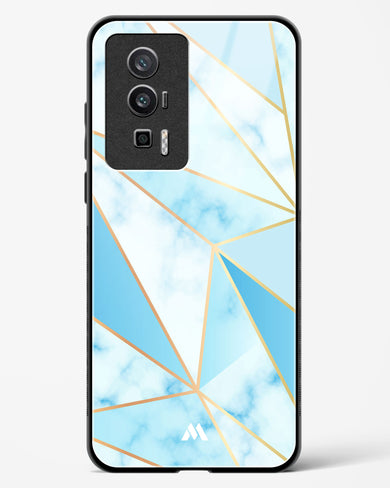 Marble Triangles Gold and Blue Glass Case Phone Cover (Xiaomi)