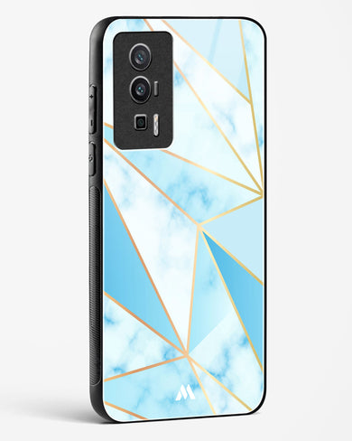Marble Triangles Gold and Blue Glass Case Phone Cover (Xiaomi)