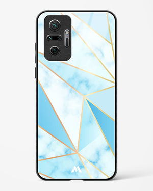 Marble Triangles Gold and Blue Glass Case Phone Cover (Xiaomi)