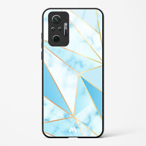 Marble Triangles Gold and Blue Glass Case Phone Cover-(Xiaomi)