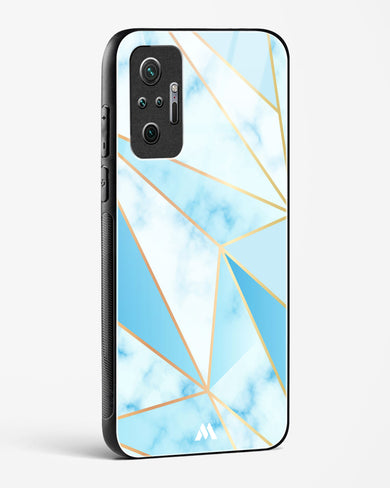 Marble Triangles Gold and Blue Glass Case Phone Cover (Xiaomi)