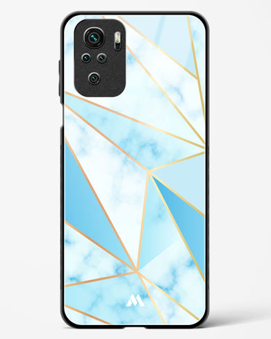 Marble Triangles Gold and Blue Glass Case Phone Cover (Xiaomi)