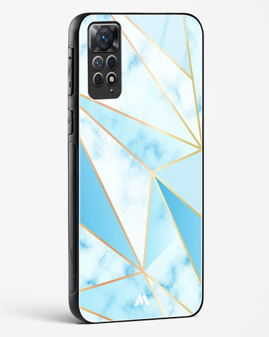 Marble Triangles Gold and Blue Glass Case Phone Cover (Xiaomi)