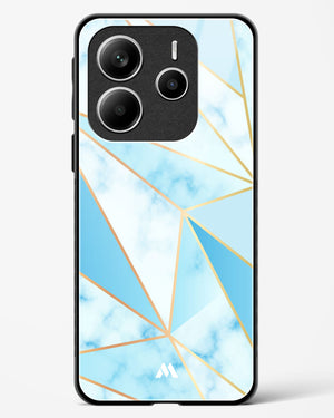 Marble Triangles Gold and Blue Glass Case Phone Cover (Xiaomi)
