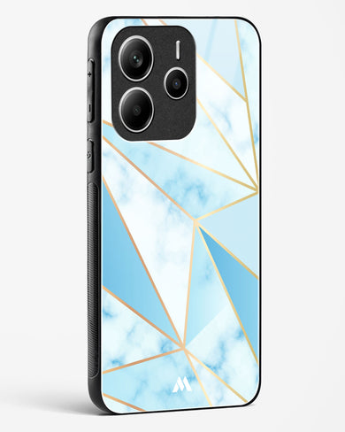 Marble Triangles Gold and Blue Glass Case Phone Cover (Xiaomi)