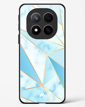 Marble Triangles Gold and Blue Glass Case Phone Cover (Xiaomi)