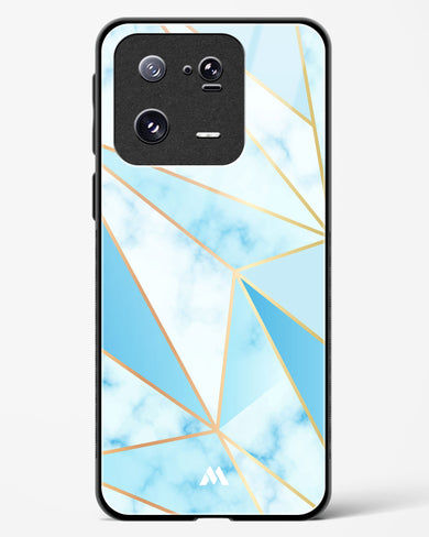 Marble Triangles Gold and Blue Glass Case Phone Cover (Xiaomi)