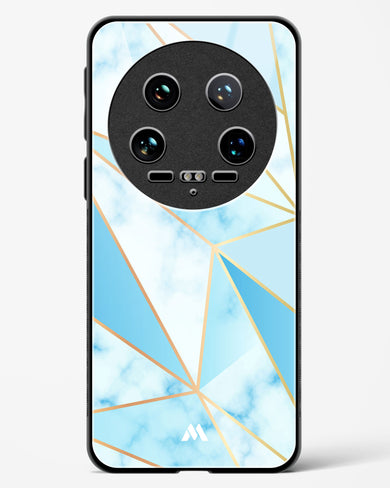 Marble Triangles Gold and Blue Glass Case Phone Cover (Xiaomi)