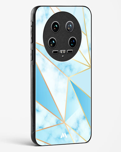 Marble Triangles Gold and Blue Glass Case Phone Cover (Xiaomi)